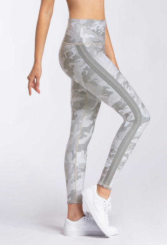 Light Grey Heather Camo Side Stripe Leggings